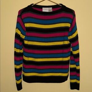 Liz Claiborne 100% Cotton Women’s Striped Sweater